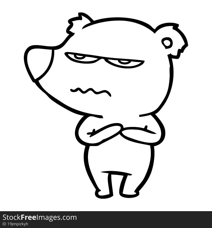 angry bear cartoon. angry bear cartoon