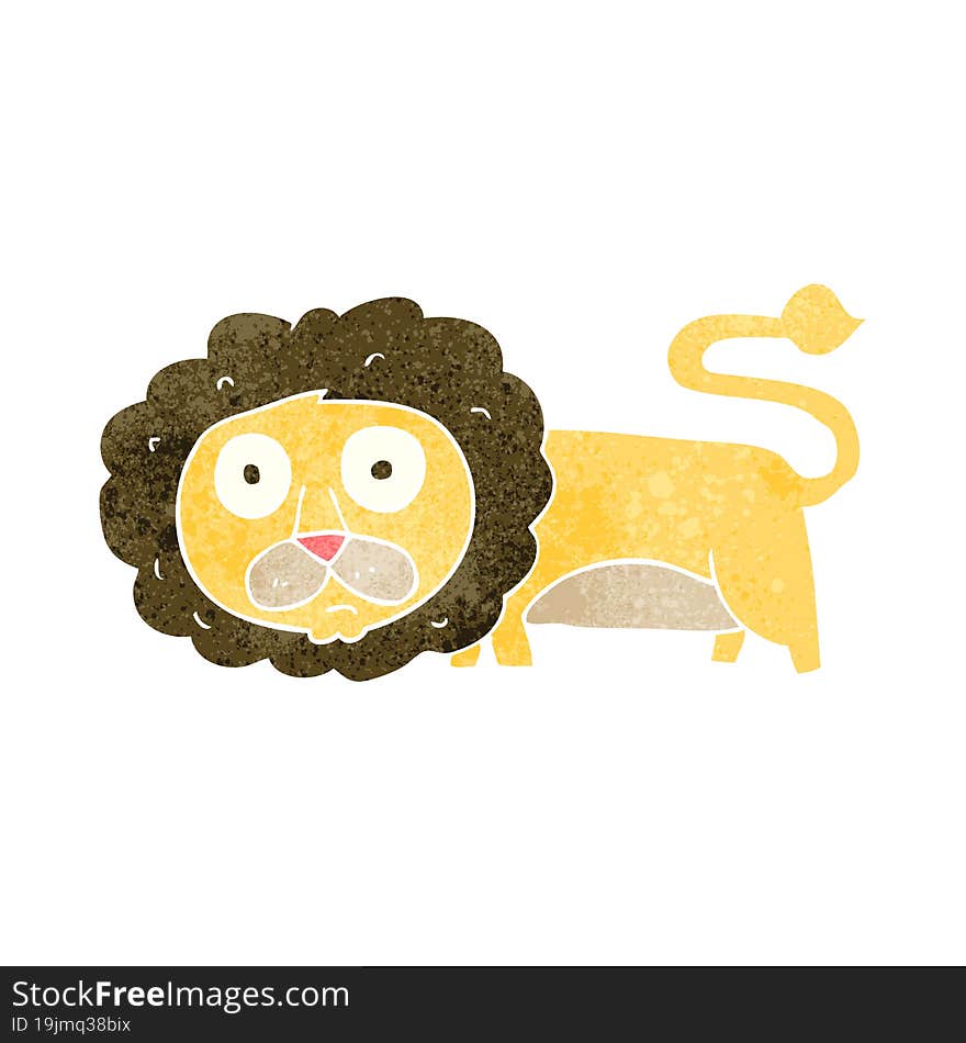 Retro Cartoon Lion