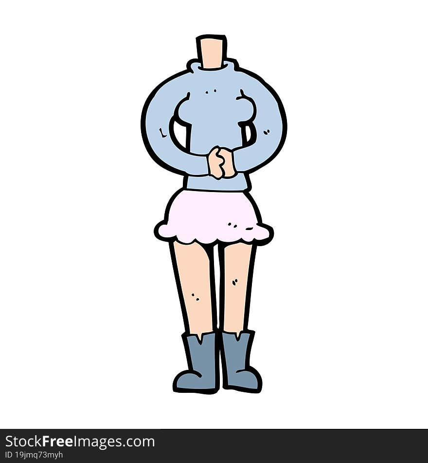 cartoon female body (add photos or mix and match cartoons