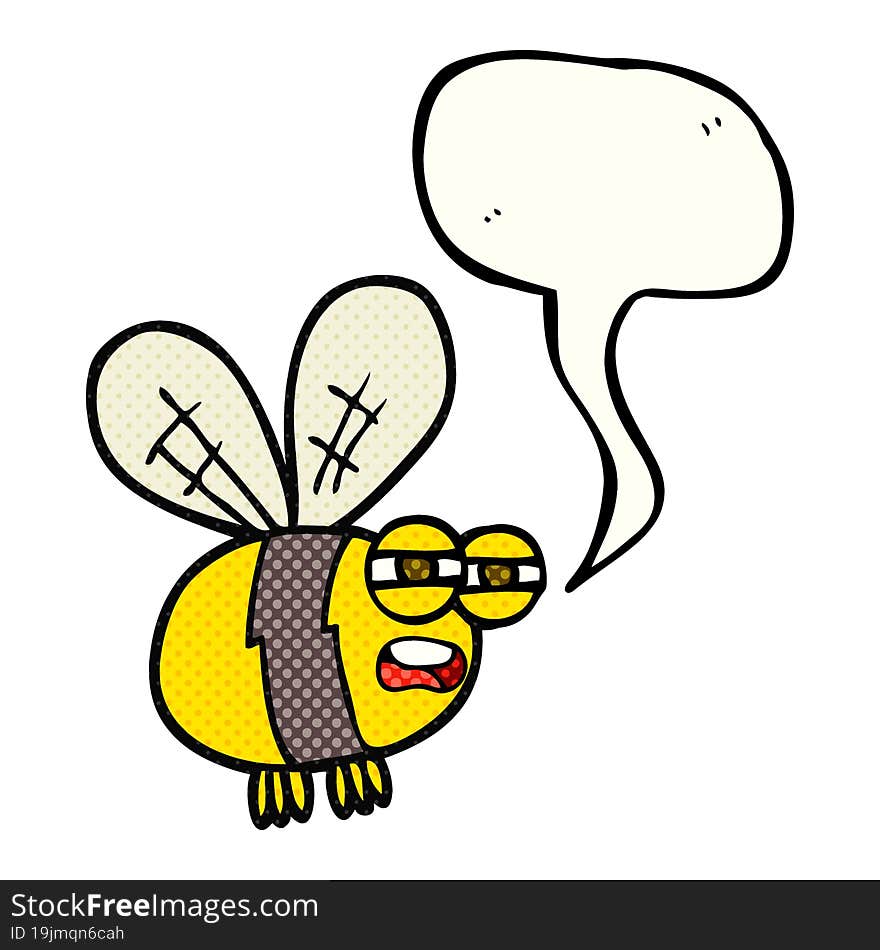 comic book speech bubble cartoon bee