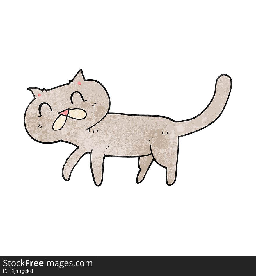 Textured Cartoon Cat