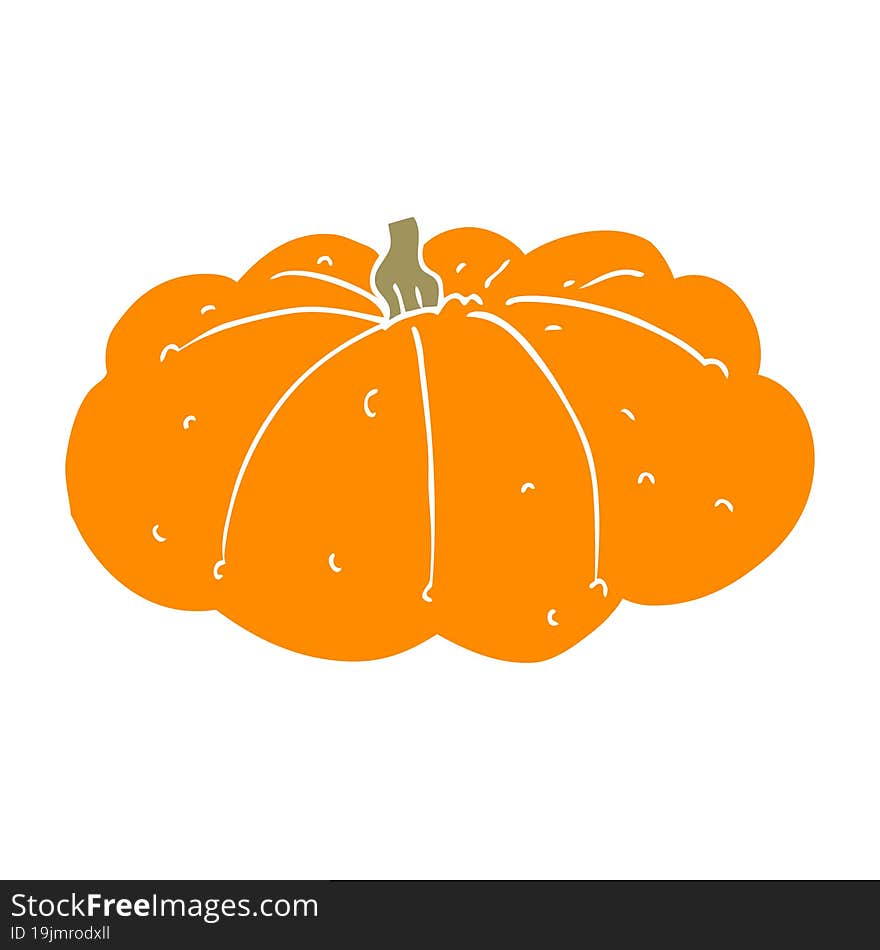 flat color illustration of a cartoon squash