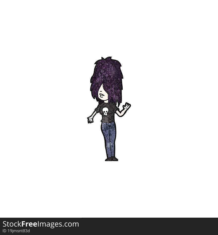 cartoon rock girl