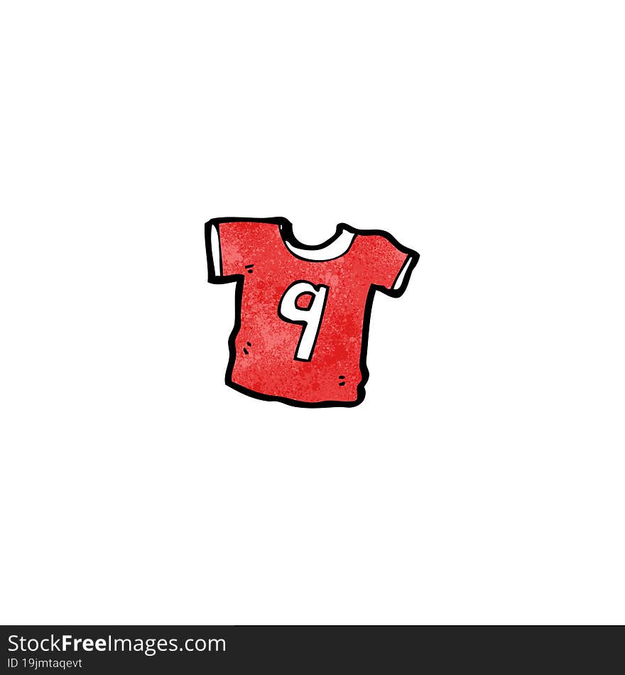 cartoon sports shirt with number nine