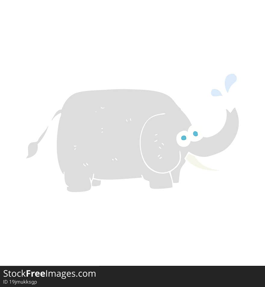 flat color illustration of elephant. flat color illustration of elephant