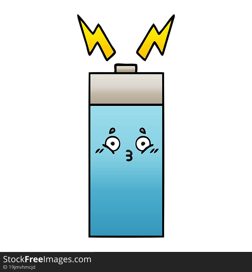 gradient shaded cartoon of a battery