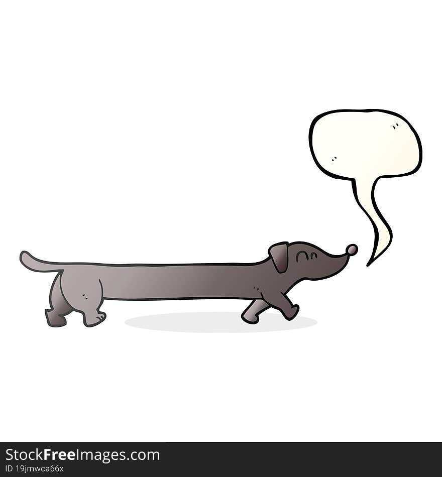 speech bubble cartoon dachshund