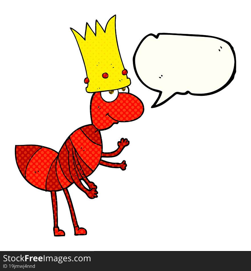 comic book speech bubble cartoon ant queen