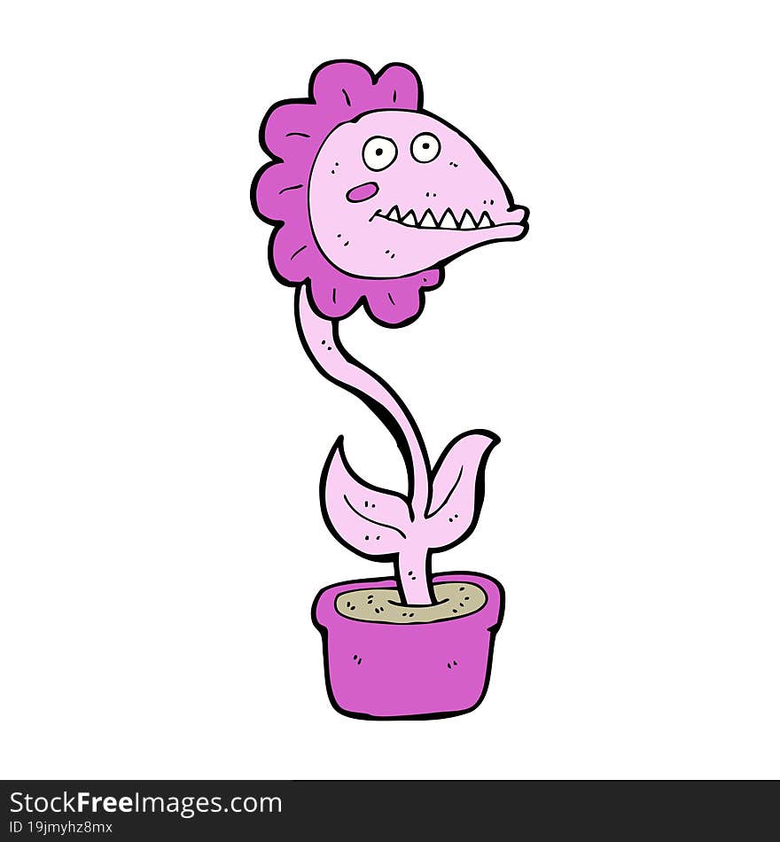 cartoon monster plant