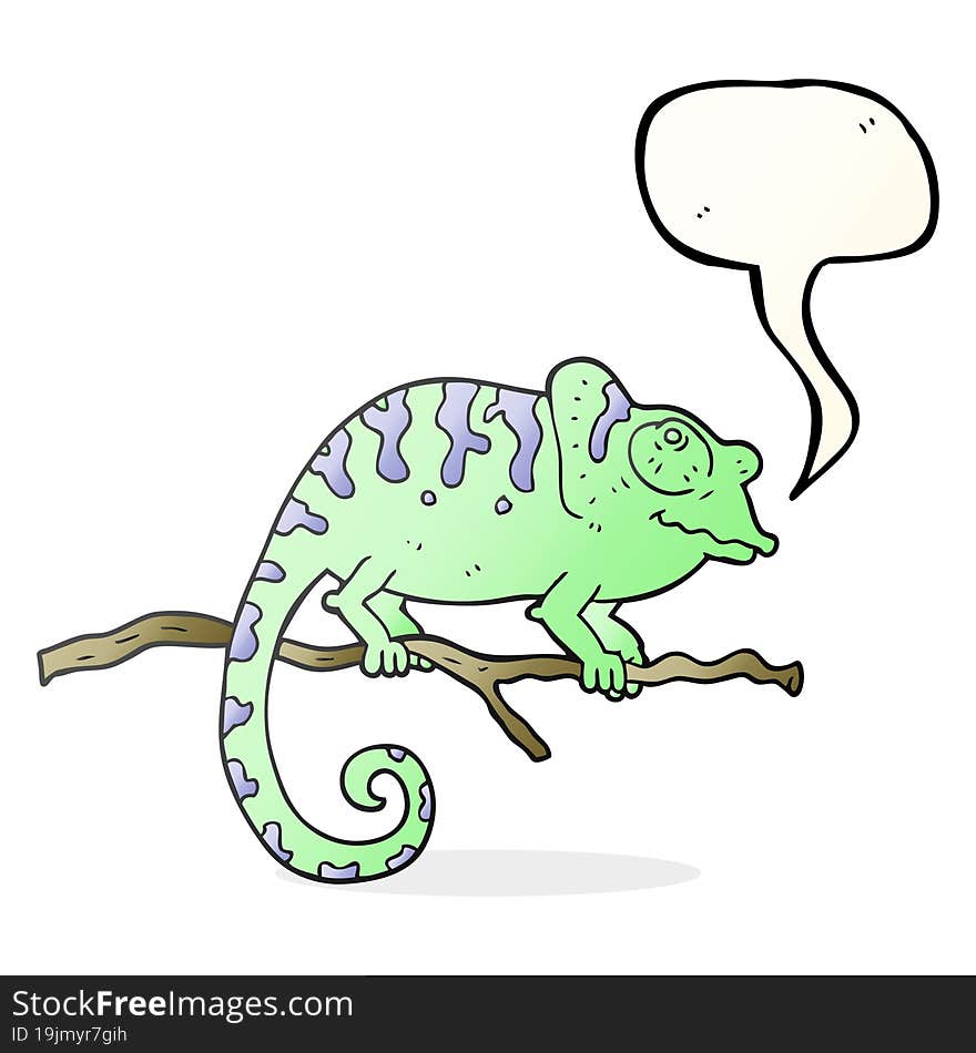 speech bubble cartoon chameleon