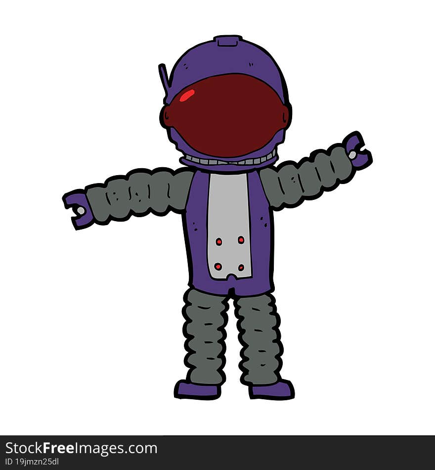 cartoon astronaut