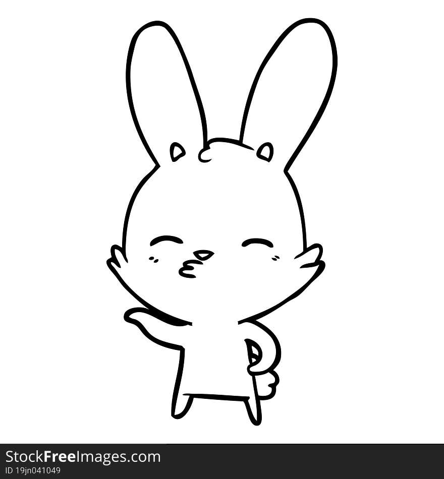 curious bunny cartoon. curious bunny cartoon