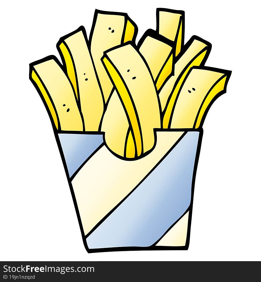 cartoon doodle fries