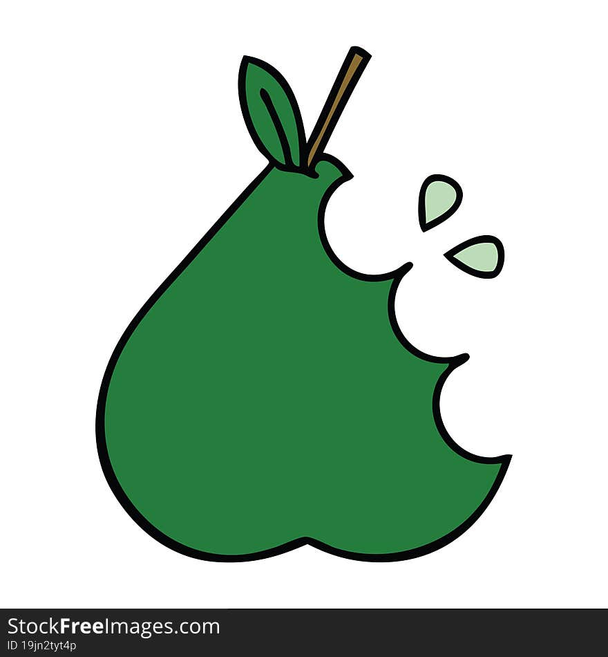 cute cartoon of a pear. cute cartoon of a pear