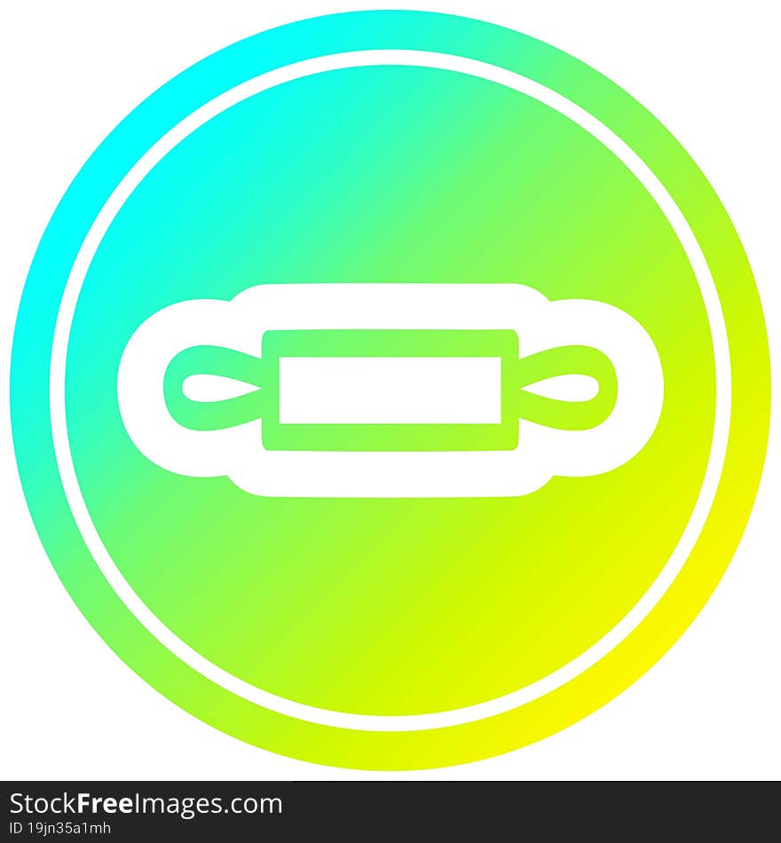 rolling pin circular in cold gradient spectrum