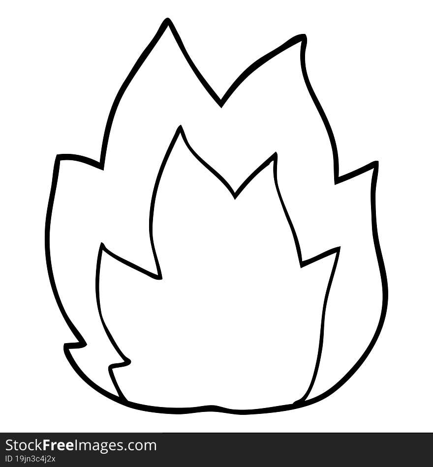 Line Drawing Cartoon Explosion Flame