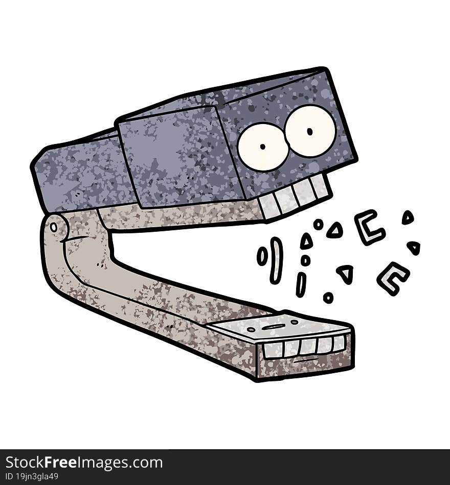 crazy cartoon stapler. crazy cartoon stapler