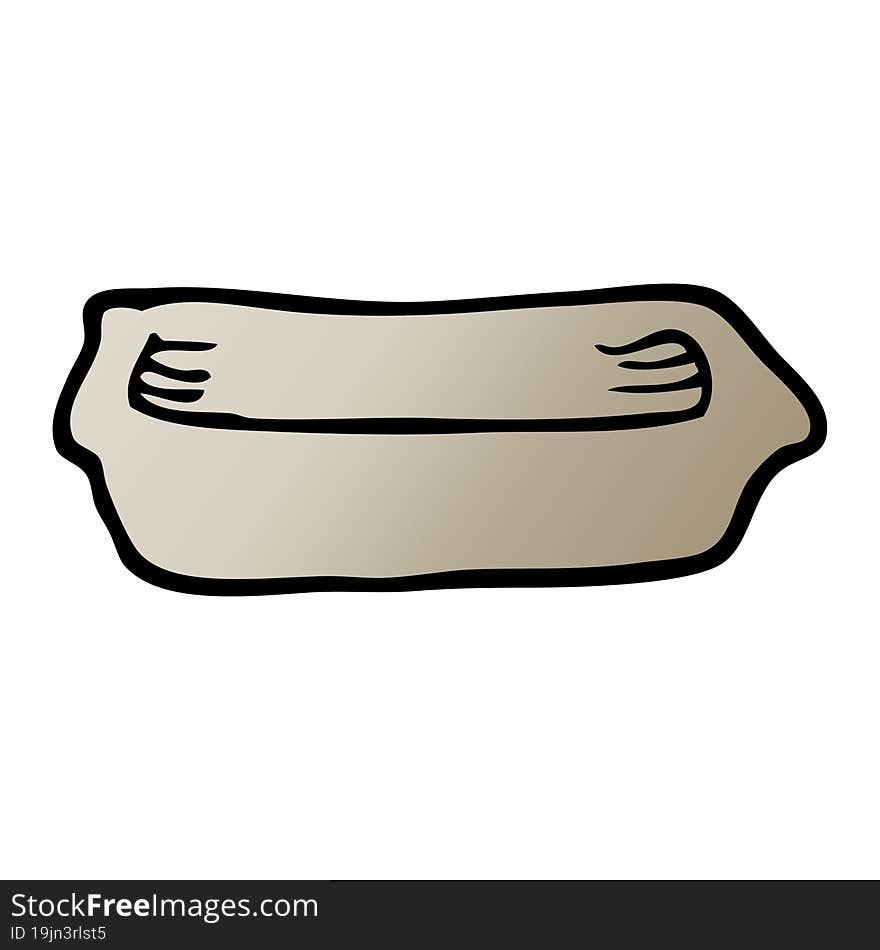 Vector Gradient Illustration Cartoon Empty Tray