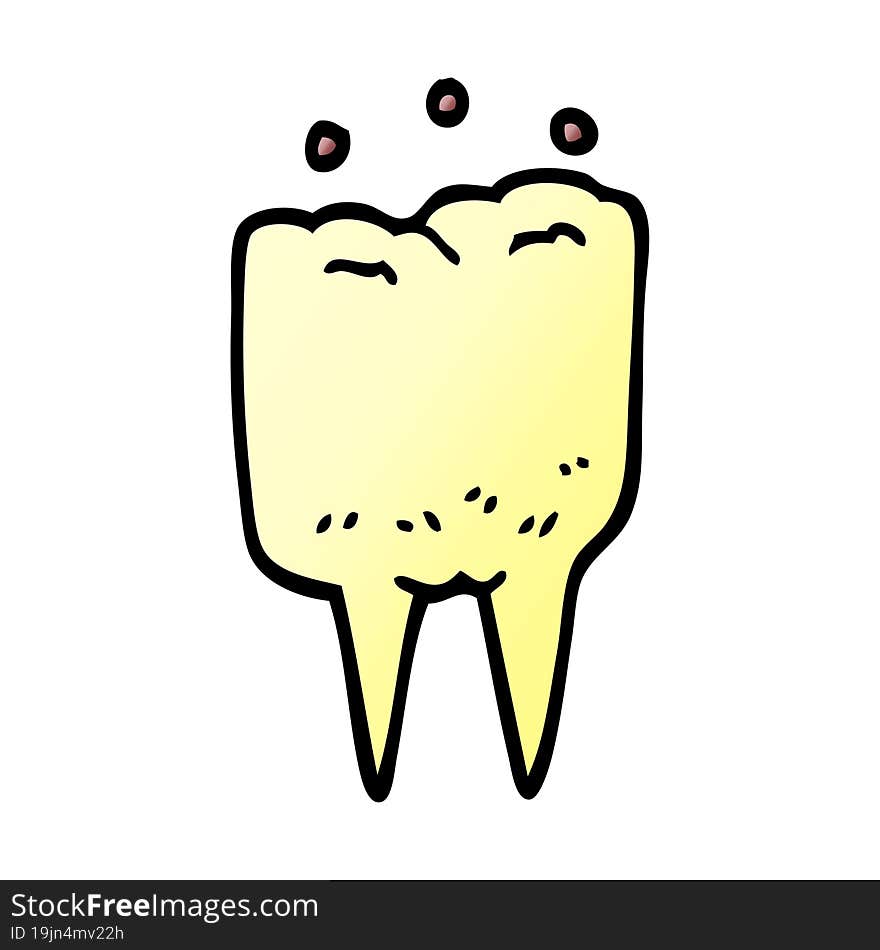 cartoon doodle tooth