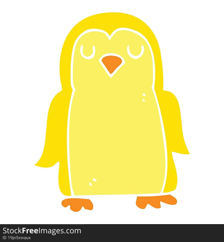 flat color illustration of bird. flat color illustration of bird