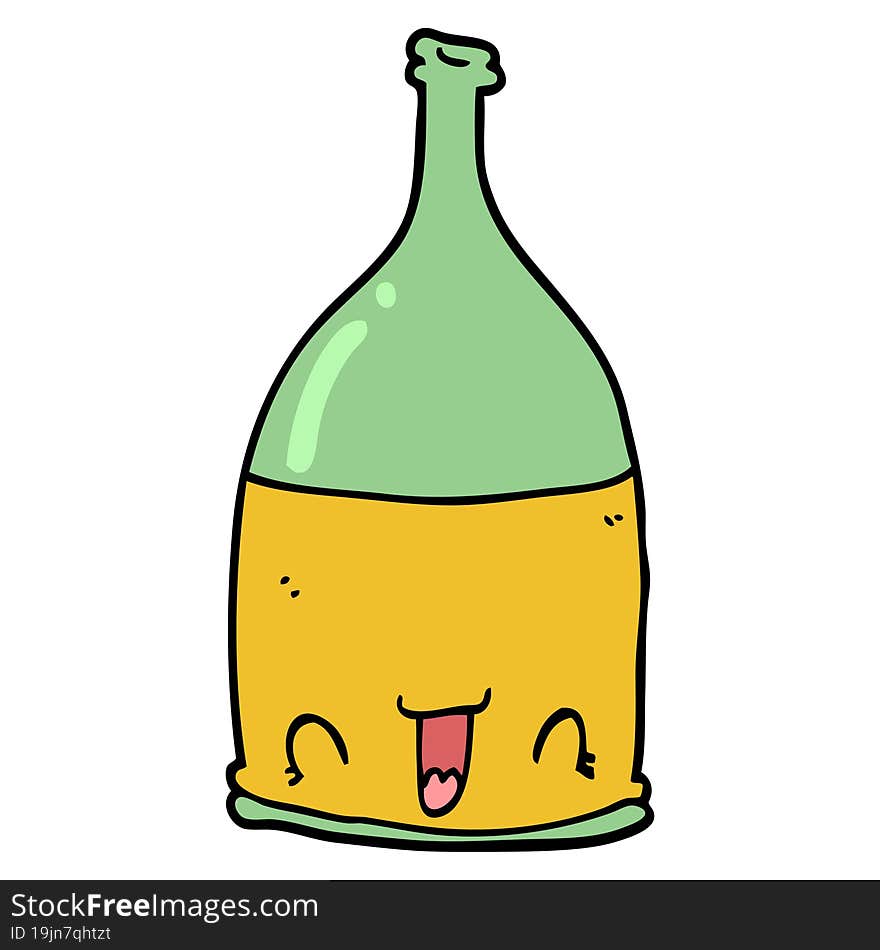 Cartoon Wine Bottle