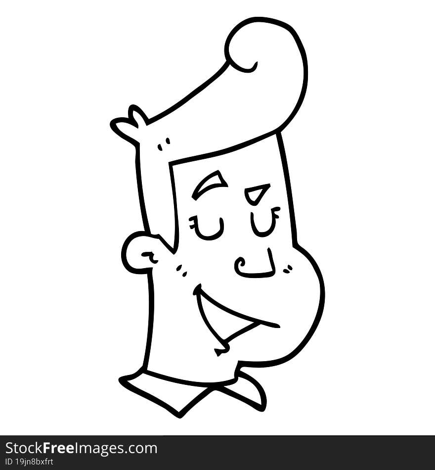 cartoon happy man