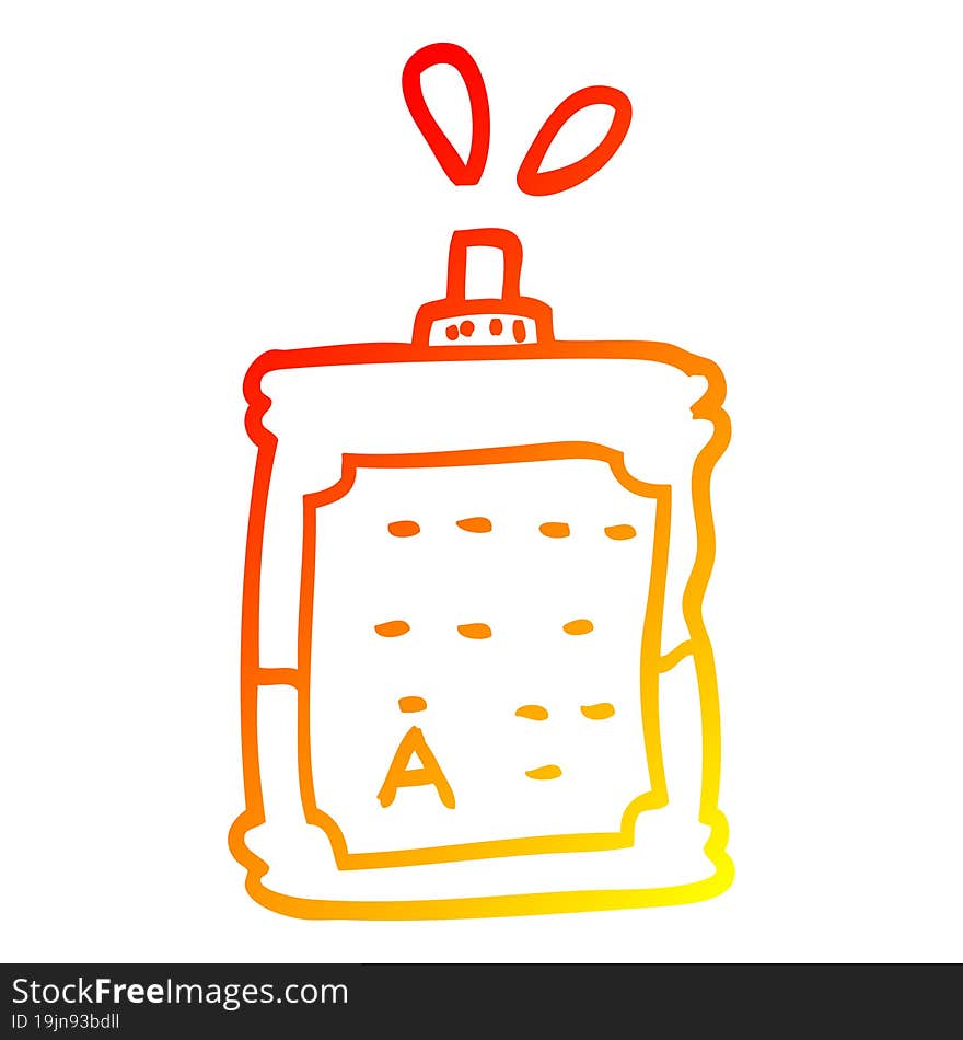 warm gradient line drawing of a cartoon blood bags