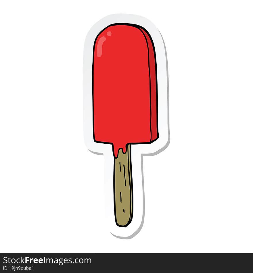 sticker of a cartoon lollipop