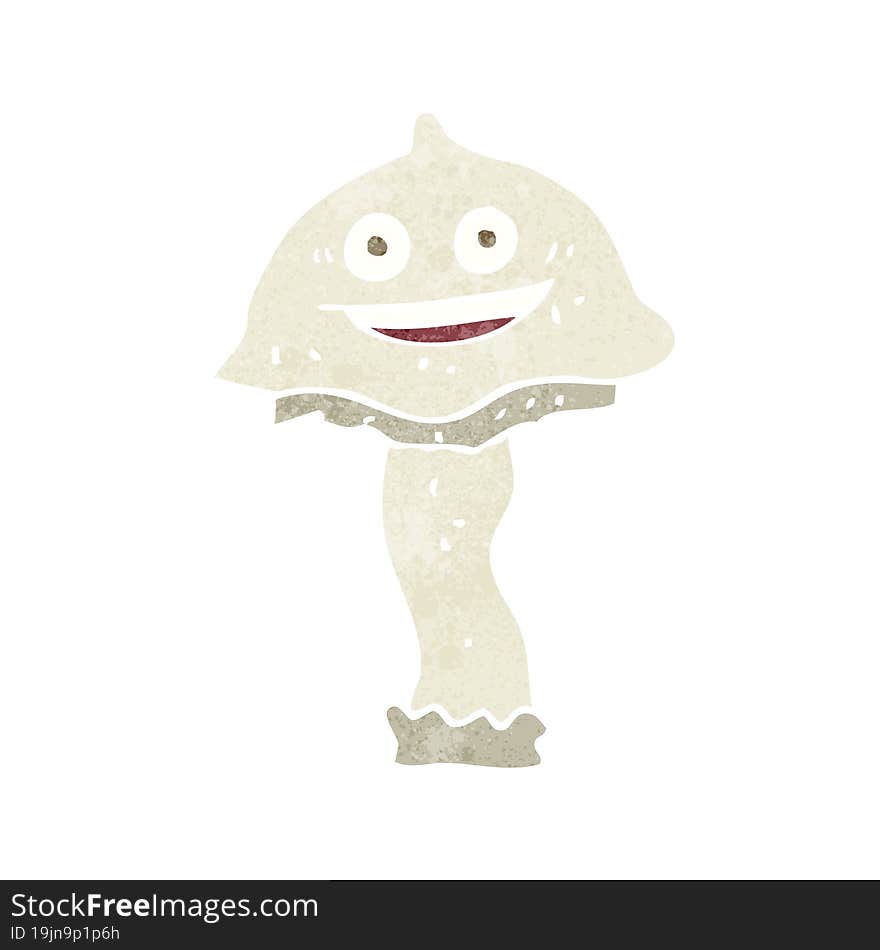 cartoon happy mushroom