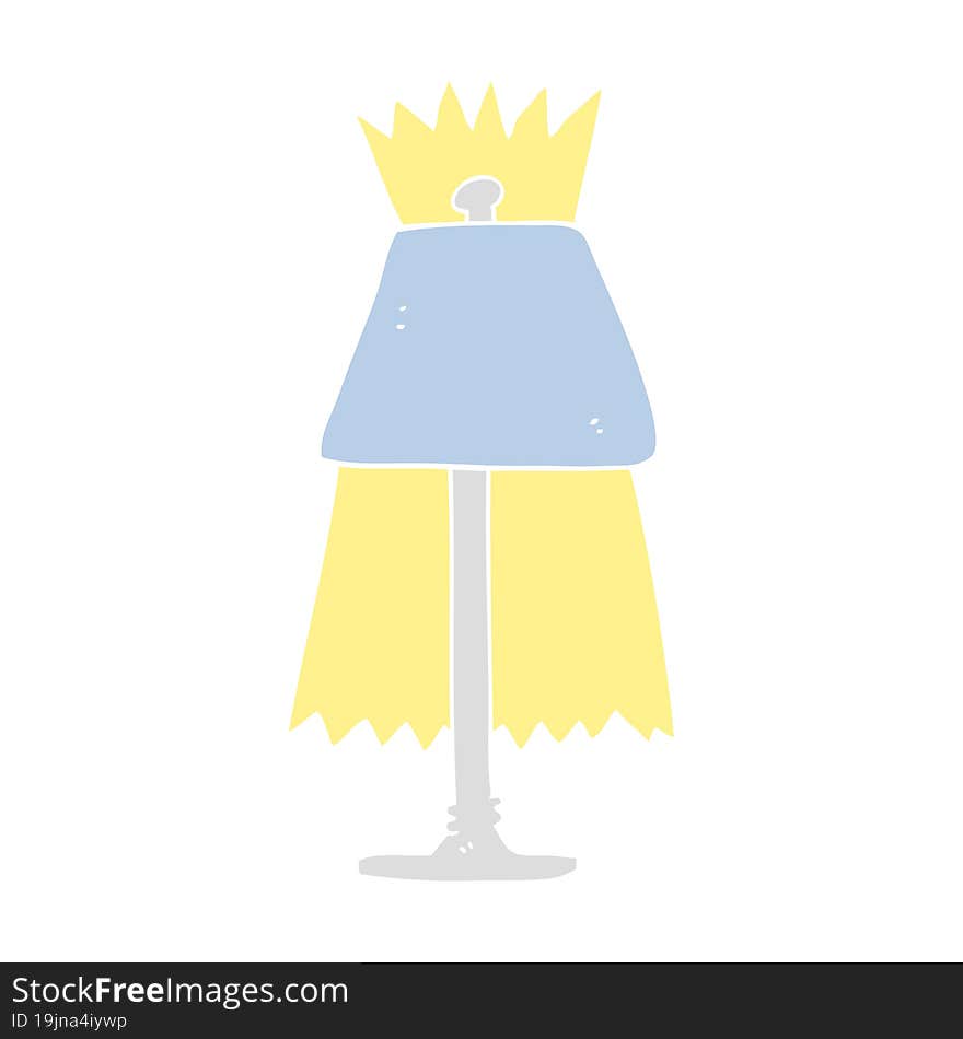 flat color illustration of a cartoon lamp