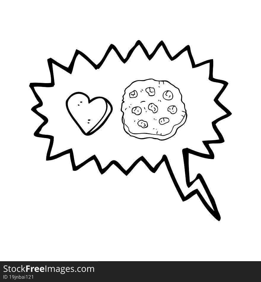 Speech Bubble Cartoon Cookie