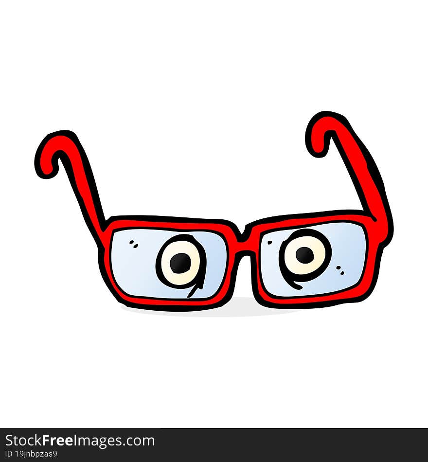 cartoon eyes in spectacles