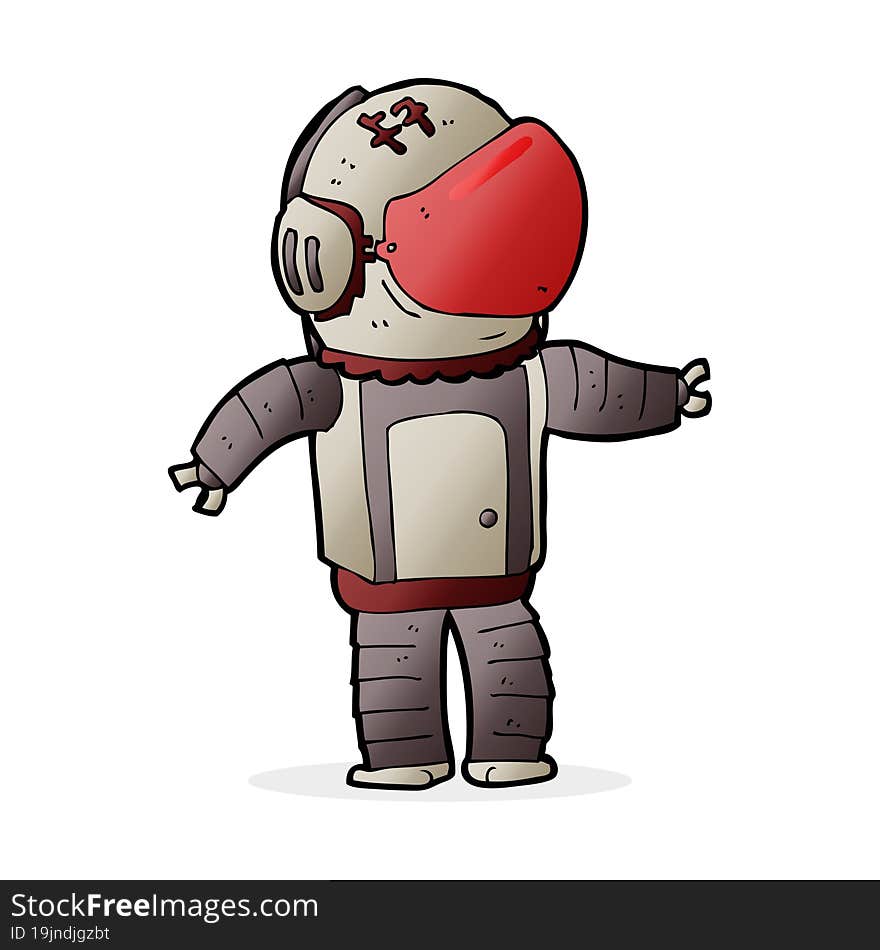 cartoon astronaut