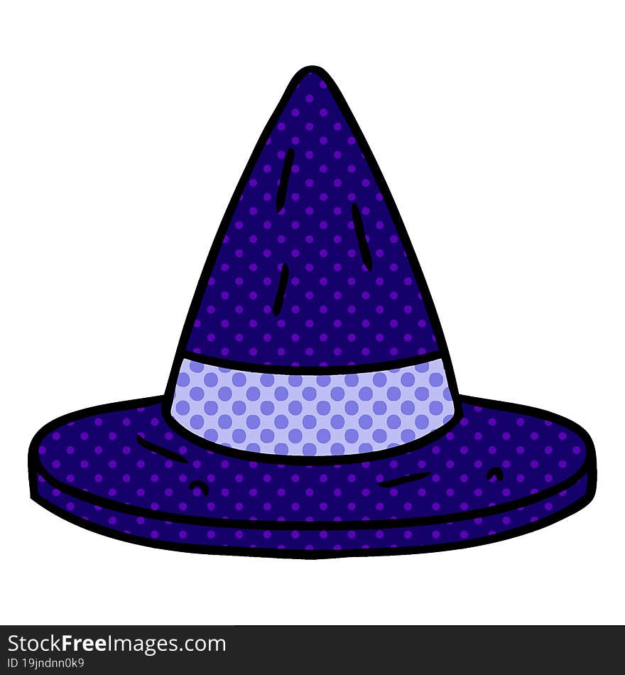 hand drawn cartoon doodle of a witches hat