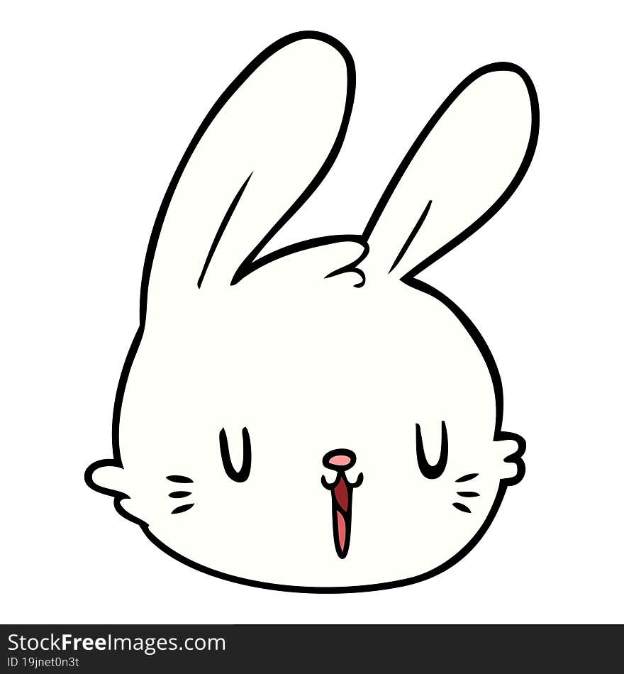 cartoon rabbit face. cartoon rabbit face