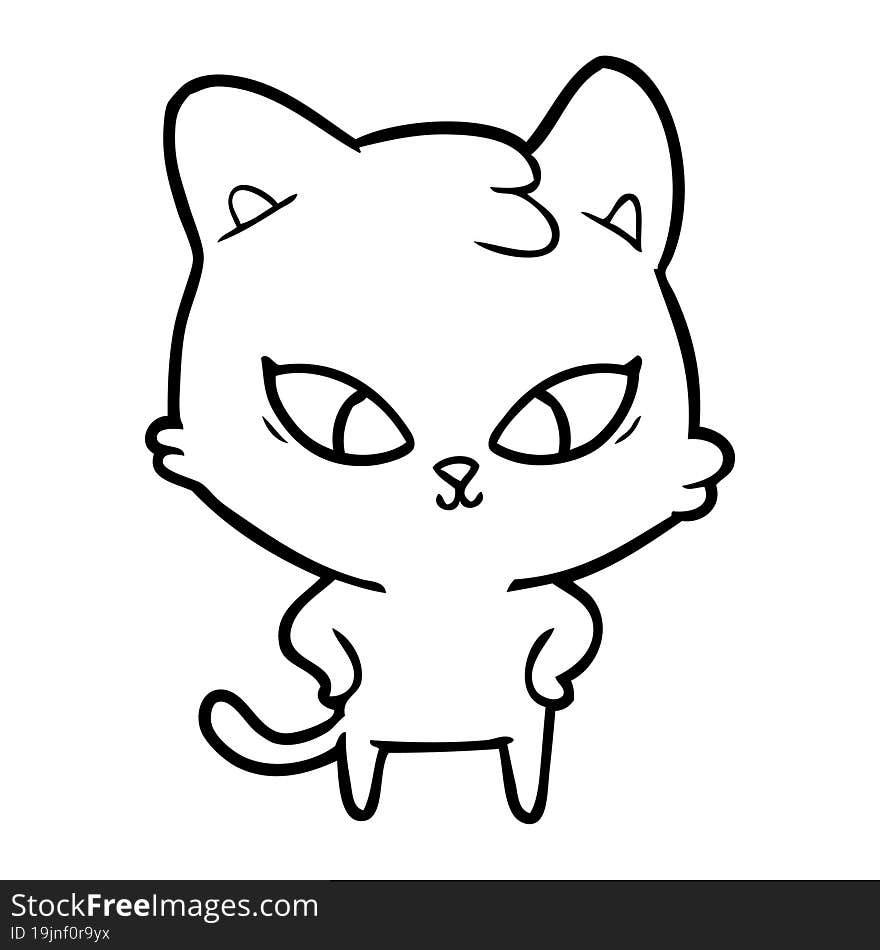 cute cartoon cat. cute cartoon cat