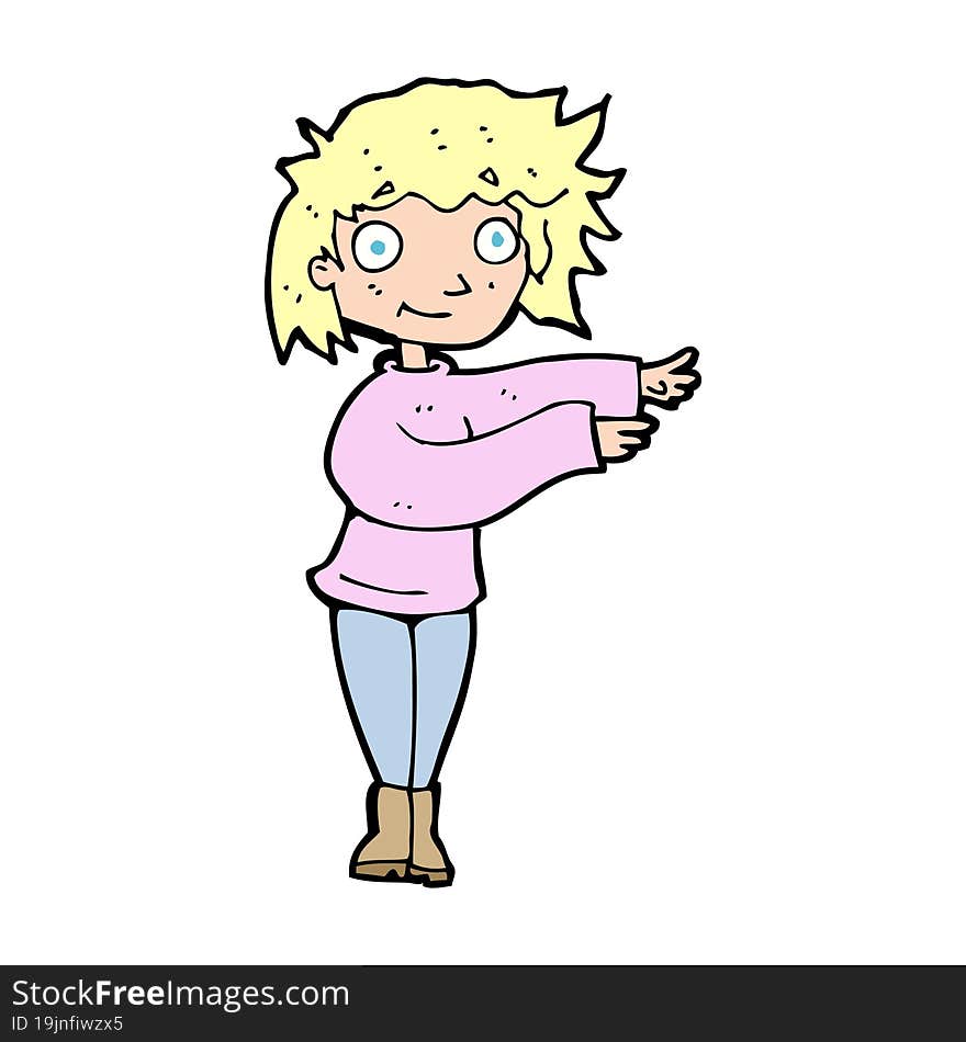 Cartoon Dancing Woman