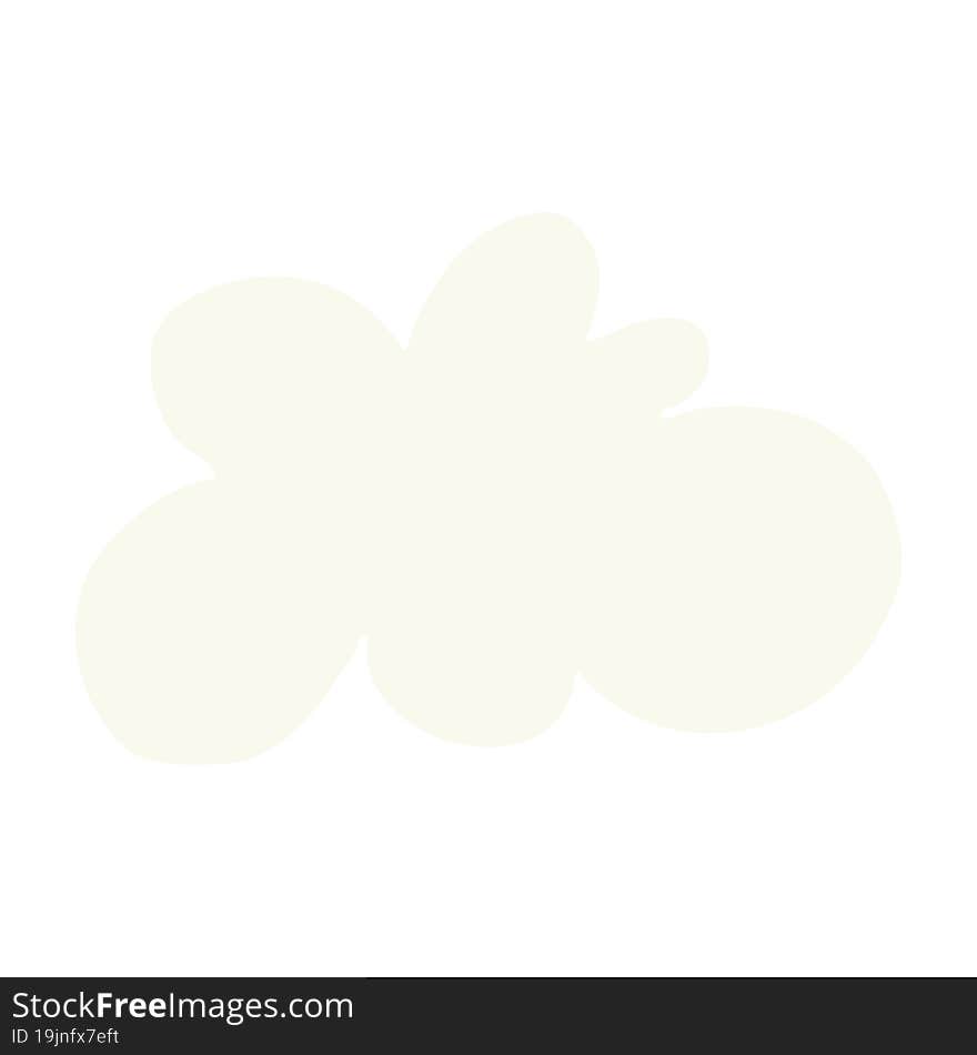 flat color style cartoon decorative cloud symbol