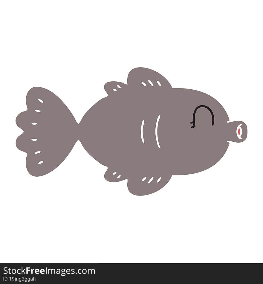 Quirky Hand Drawn Cartoon Fish