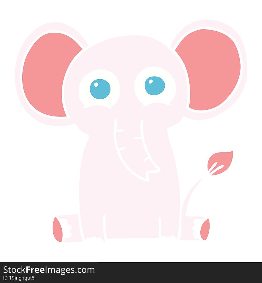 quirky hand drawn cartoon elephant