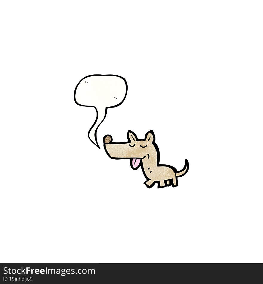 little dog with speech bubble