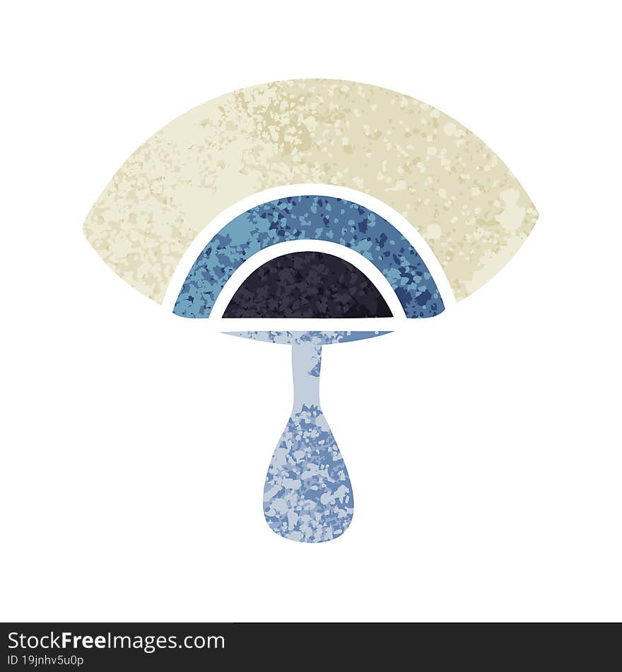 retro illustration style cartoon of a crying eye