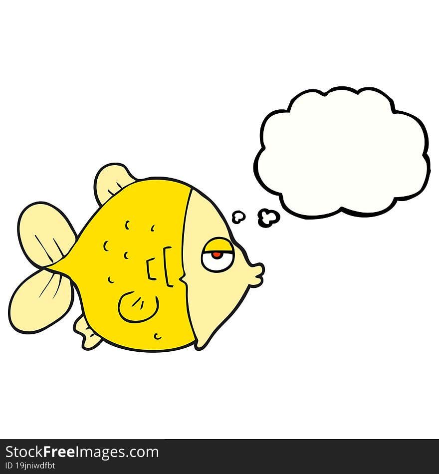 Thought Bubble Cartoon Funny Fish