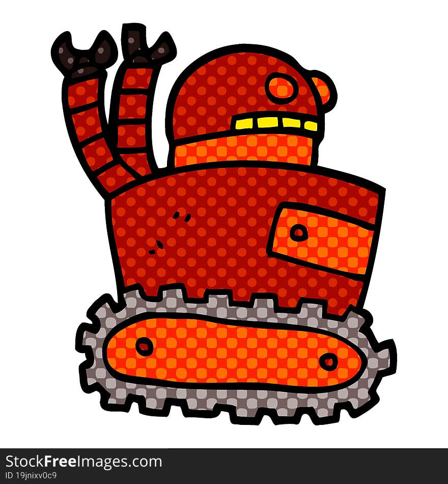 cartoon doodle robot