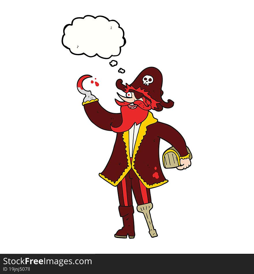 thought bubble cartoon pirate captain