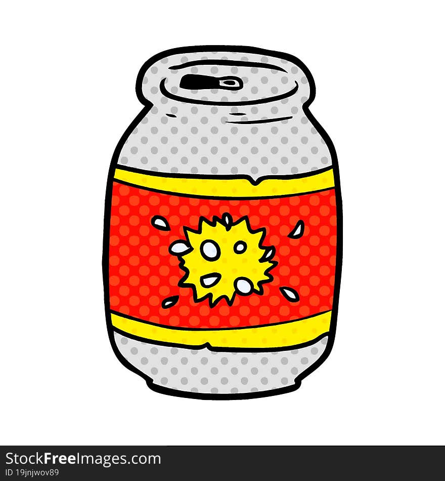 cartoon can of soda. cartoon can of soda