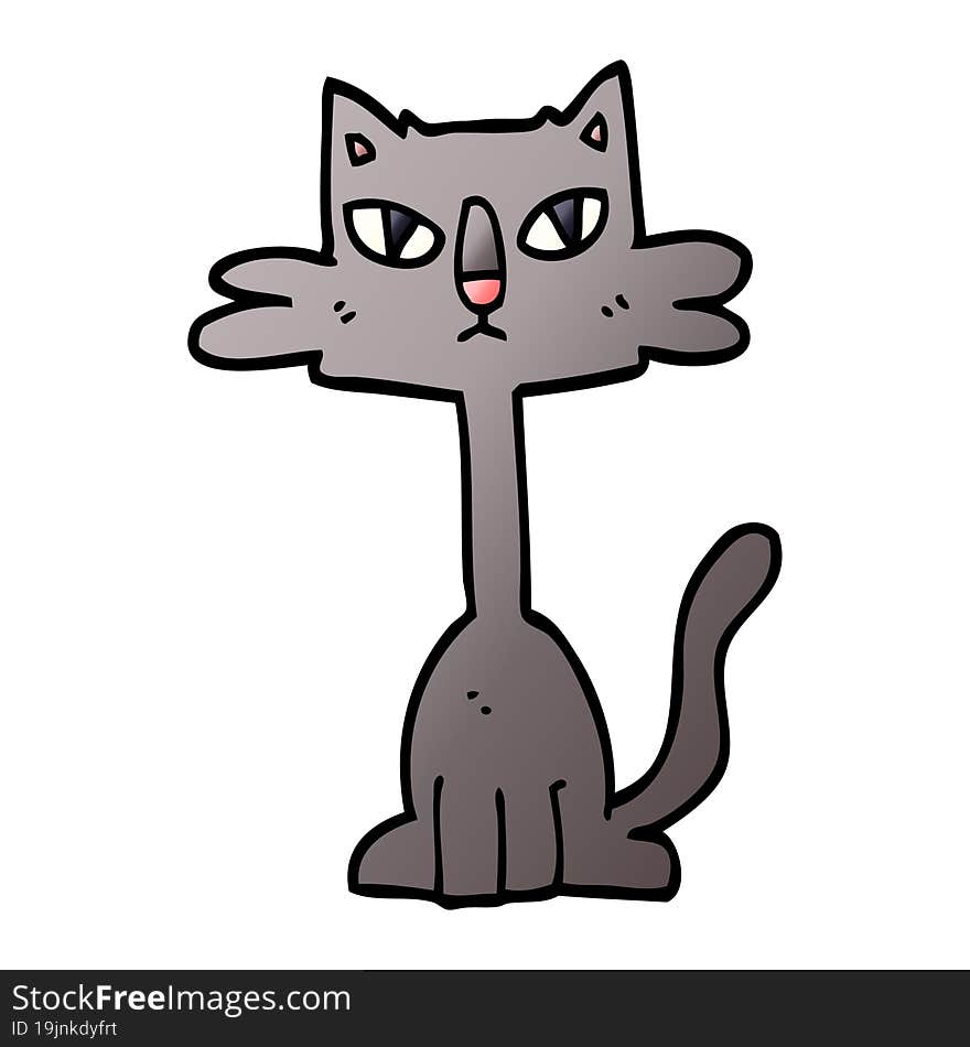 cartoon doodle funny cat