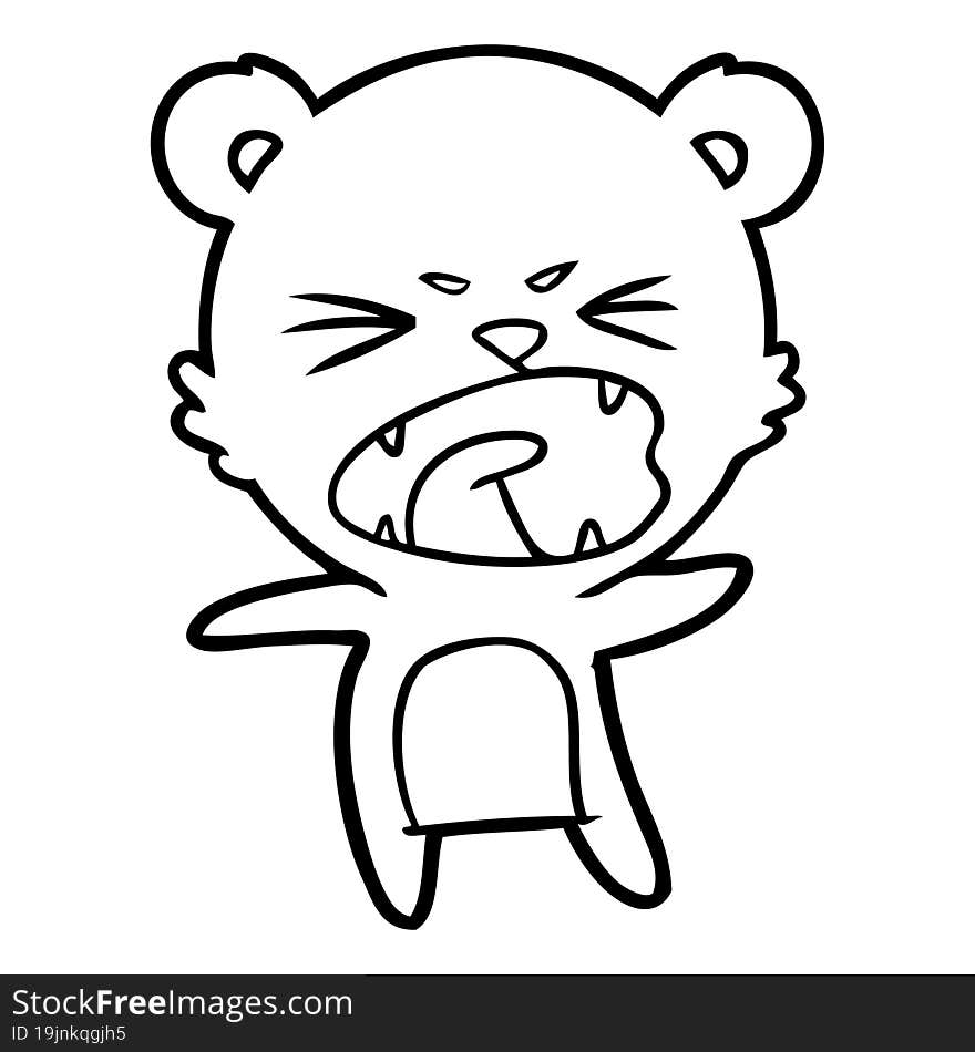 angry cartoon bear. angry cartoon bear