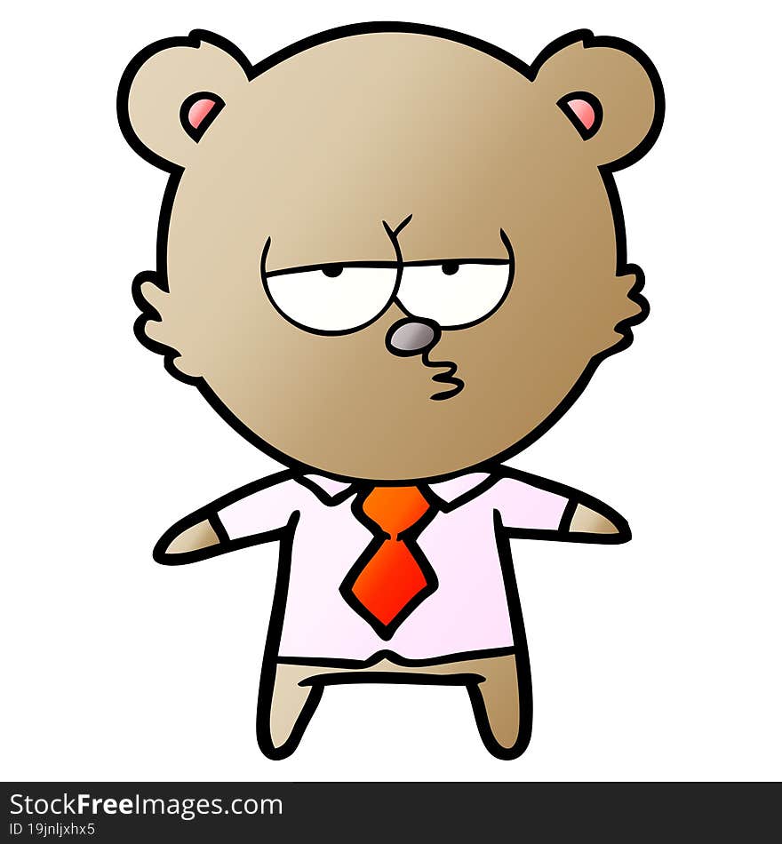 bear boss cartoon. bear boss cartoon