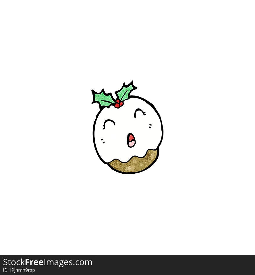 Cartoon Christmas Pudding